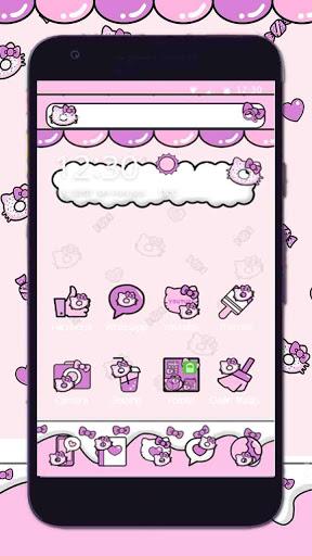 Cute Kitty Donut Theme - عکس برنامه موبایلی اندروید