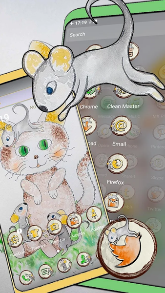 Kitty Sketch Theme - Image screenshot of android app