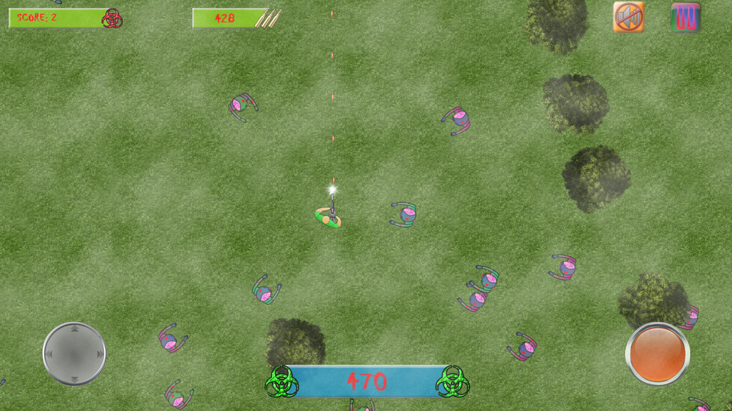 Zombie top down shooter - Gameplay image of android game