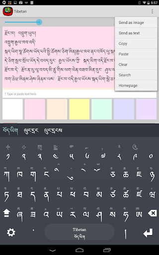 Tibetan Keyboard plugin - Image screenshot of android app