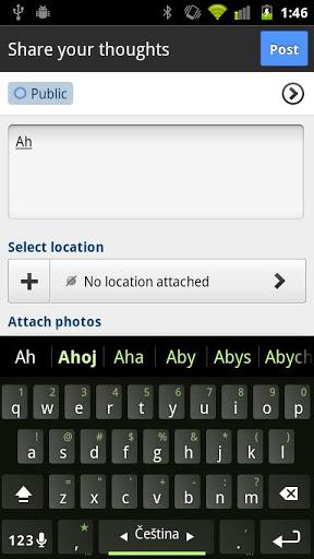 Czech Keyboard Plugin - عکس برنامه موبایلی اندروید