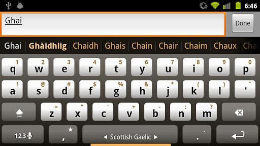 Scottish Keyboard Plugin - عکس برنامه موبایلی اندروید