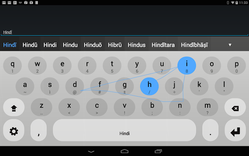 hinglish typing keyboard