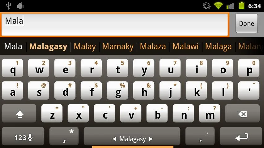 Malagasy Keyboard Plugin - Image screenshot of android app