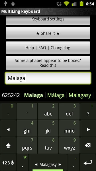 Malagasy Keyboard Plugin - Image screenshot of android app