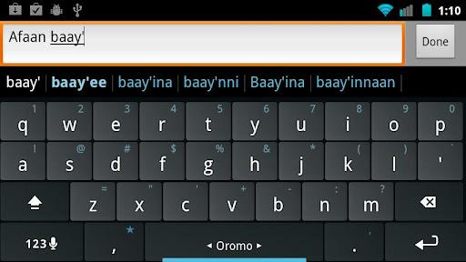 Oromo Keyboard Plugin - عکس برنامه موبایلی اندروید