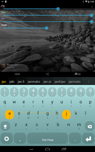 Toki Pona Keyboard plugin - Image screenshot of android app