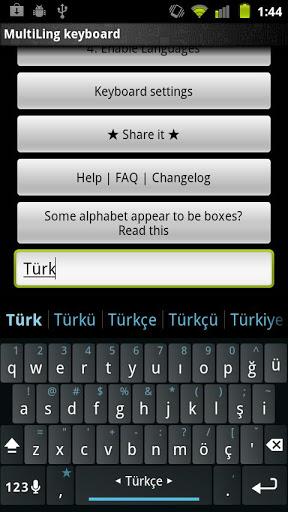 Turkish Keyboard Plugin - Image screenshot of android app