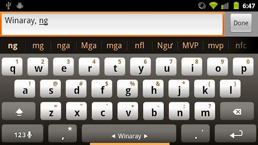 Waray-waray Keyboard Plugin - Image screenshot of android app