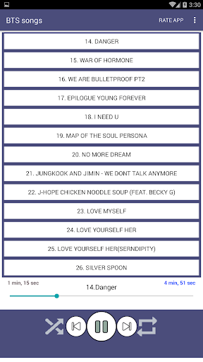 100 BTS Songs Offline (Kpop Songs) - Image screenshot of android app