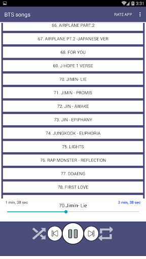 ۱۰۰ BTS Songs Offline (Kpop Songs) - عکس برنامه موبایلی اندروید