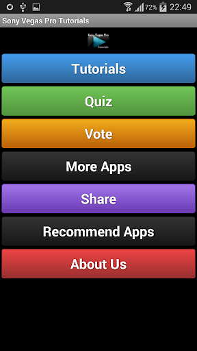 Free Sony Vegas Pro Tutorials - Image screenshot of android app