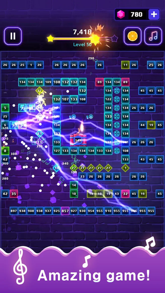 Brick Breaker Music : Amazing - عکس بازی موبایلی اندروید