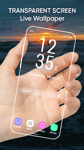 Transparent Screen Live Wallpaper : Free Wallpaper - عکس برنامه موبایلی اندروید