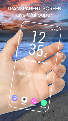 Transparent Screen Live Wallpaper : Free Wallpaper - عکس برنامه موبایلی اندروید