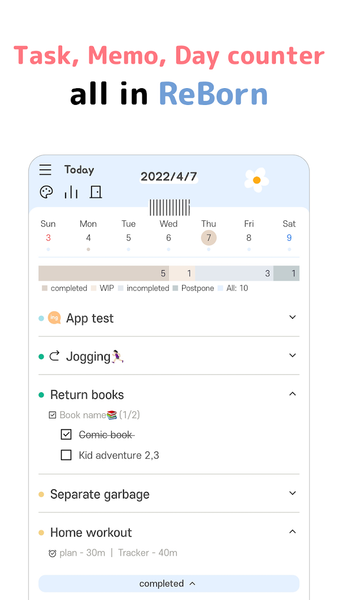 ReBorn - Task & To-do list - Image screenshot of android app