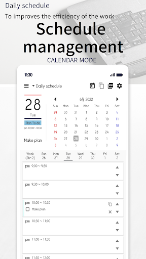 Daily Schedule - Timetable - Image screenshot of android app