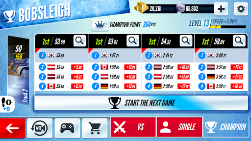 Sleigh Champion  Winter sports - Gameplay image of android game