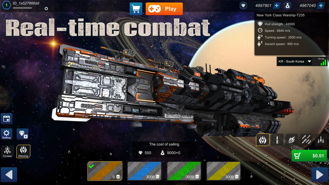 Warship War : Alien Invasion - Gameplay image of android game