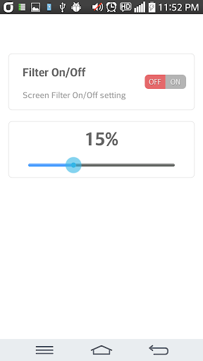 Screen Filter: blue light off - Image screenshot of android app