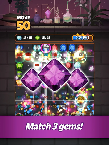 Jewel Alchemist : Match 3 - Gameplay image of android game