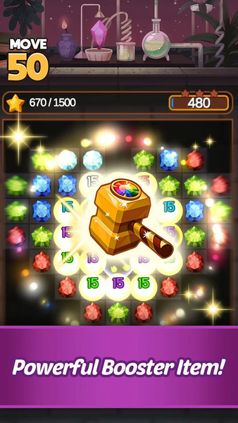 Jewel Alchemist : Match 3 - Gameplay image of android game