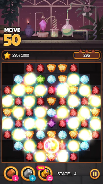 Jewel Alchemist : Match 3 - Gameplay image of android game