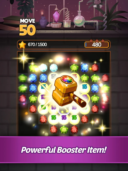 Jewel Alchemist : Match 3 - Gameplay image of android game