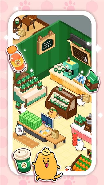 Ninimo Cat Supermarket: Tycoon - Gameplay image of android game