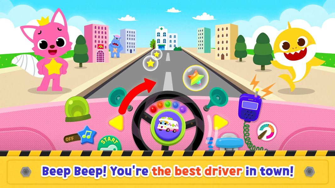 Baby Shark Car Town: Kid Games - Image screenshot of android app