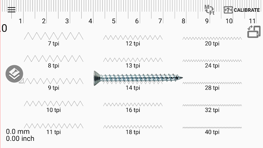 Thread pitch gauge - Image screenshot of android app