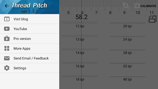 Thread pitch gauge - عکس برنامه موبایلی اندروید