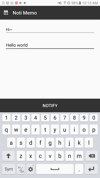 Notification Bar Memo - عکس برنامه موبایلی اندروید