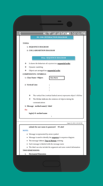 UML Tutorials - Image screenshot of android app