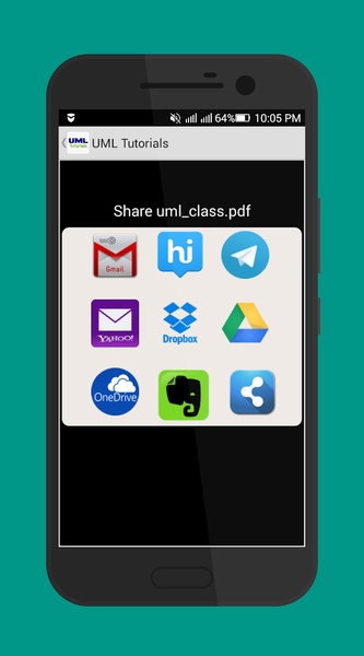 UML Tutorials - Image screenshot of android app