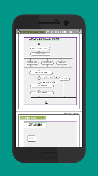 UML Tutorials - Image screenshot of android app