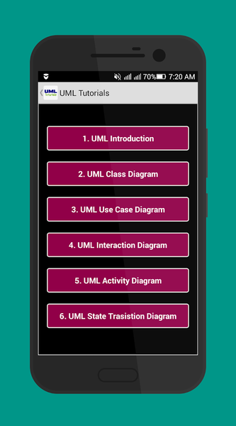 UML Tutorials - عکس برنامه موبایلی اندروید