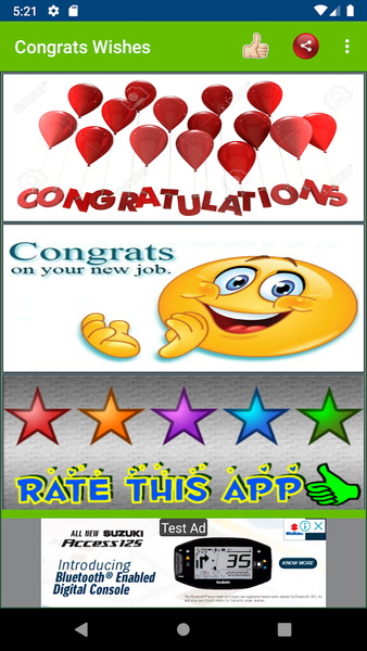 Congratulations Wishes Images - Image screenshot of android app