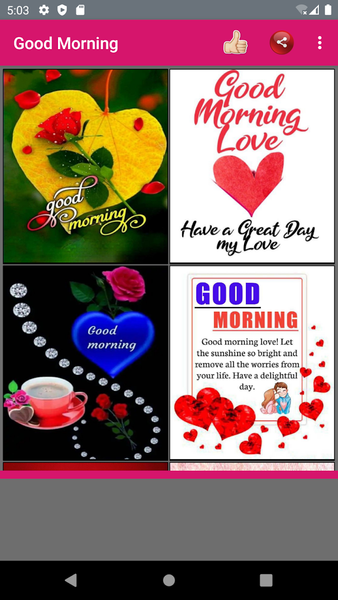 Good Morning & Love Images - Image screenshot of android app