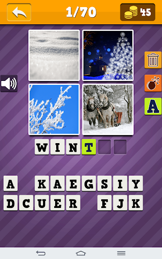 Quiz for 4 Pics 1 Word - عکس بازی موبایلی اندروید