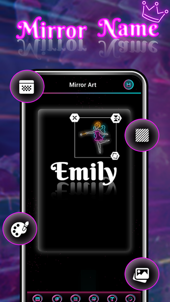 Creative Mirror Name Art DP - Image screenshot of android app