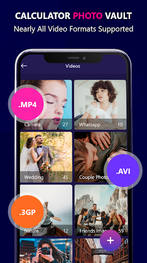 Calculator photo vault - عکس برنامه موبایلی اندروید