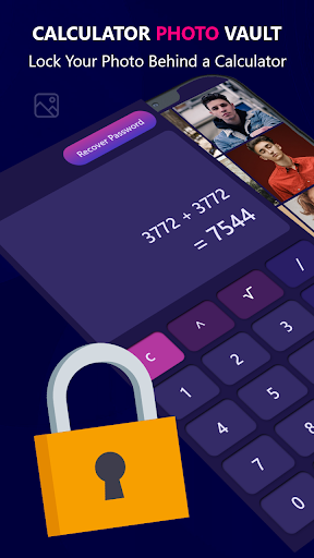 Calculator photo vault - عکس برنامه موبایلی اندروید
