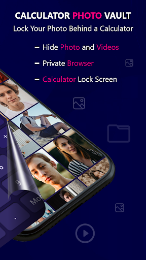 Calculator photo vault - عکس برنامه موبایلی اندروید