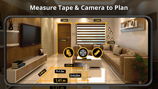 AR Ruler Plan - Measure Tape & Camera to Plan - Image screenshot of android app