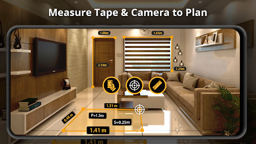 AR Ruler Plan - Measure Tape & Camera to Plan - عکس برنامه موبایلی اندروید