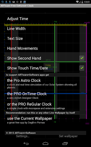 DeKonstr Clock Live Wallpaper - Image screenshot of android app