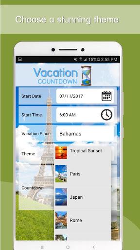 Vacation Countdown App - عکس برنامه موبایلی اندروید