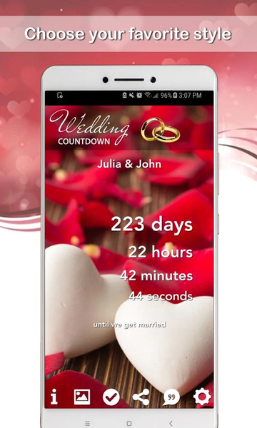 Wedding Countdown App ۲۰۲۵ - عکس برنامه موبایلی اندروید