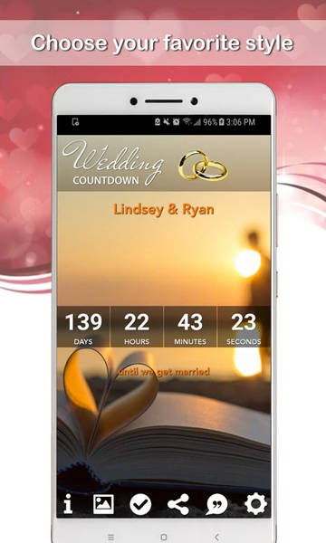 Wedding Countdown App 2024 - عکس برنامه موبایلی اندروید